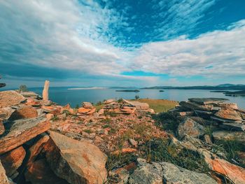 Scenic view of sea against sky