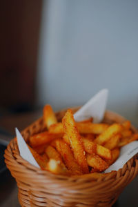 Close-up of food in plate on table