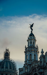 Low angle view of historic building against sky