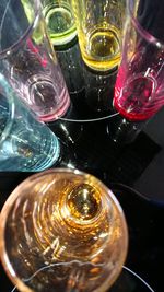 Close-up of wine glasses