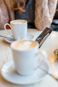 Close-up of russian currency roubles in wallet on table in cafe. money in wallet