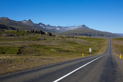 Country road along landscape