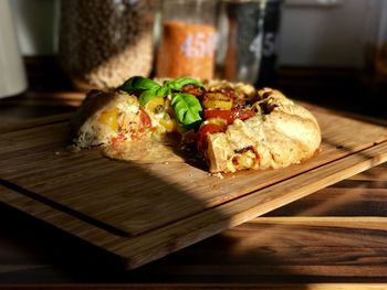 Close-up of food on table