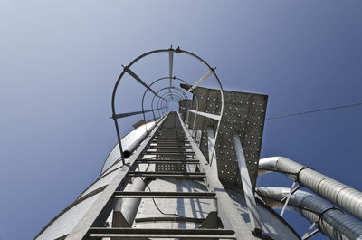 Low angle view of staircase against sky