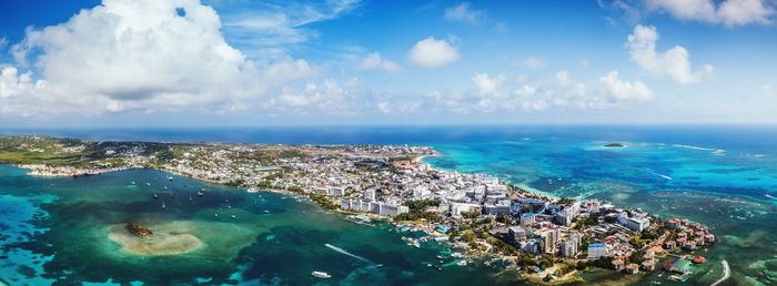 Panoramic view of sea against sky