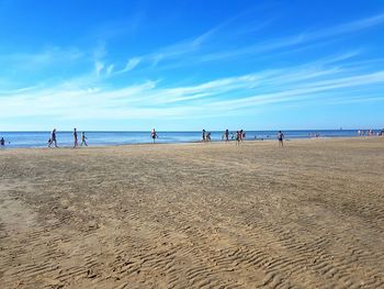 Tourists on beach