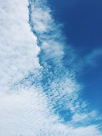 Low angle view of clouds in sky