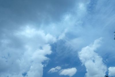 Low angle view of clouds in sky