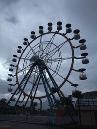 Low angle view of ferris wheel against sky