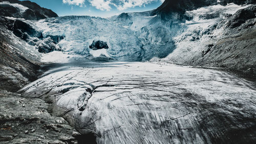 Scenic view of waterfall