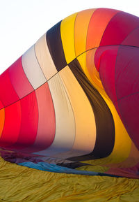Close-up of hot air balloon against sky
