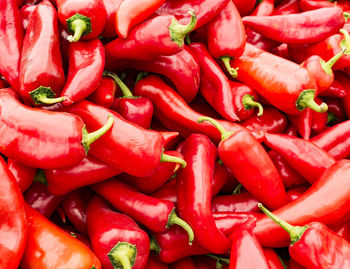 Full frame shot of red chili peppers