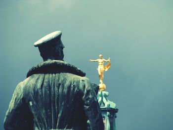 Low angle view of statue