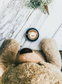 Teddybear and coffee