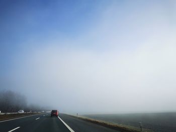 Car on road against sky
