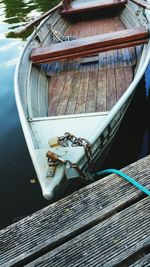 Close-up of boat in water