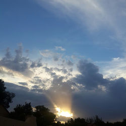 Low angle view of cloudy sky