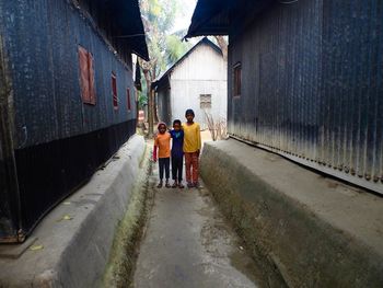 Rural settlements where several families live close to each other