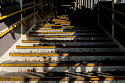 High angle view of steps