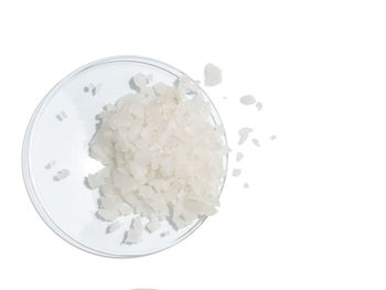 Directly above shot of ice cream against white background