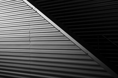 Close-up of blinds in darkroom