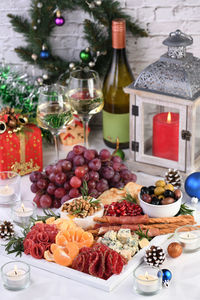 Close-up of food on table