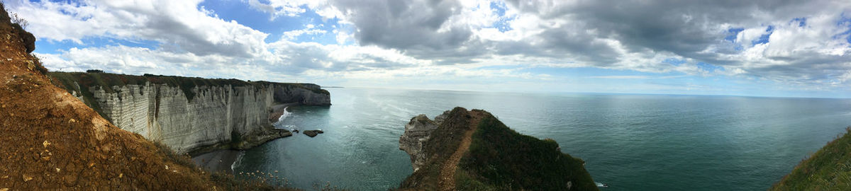 Panoramic view of sea against sky