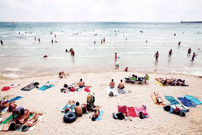 Group of people on beach