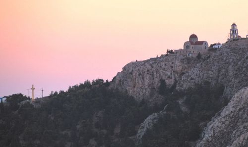 View of fort against sky during sunset