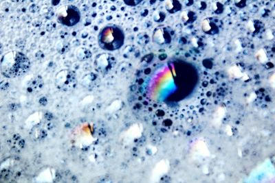 Close-up of bubbles in water