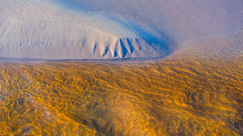 Aerial view of desert land