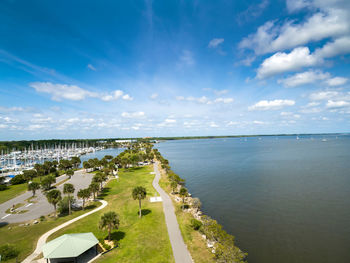 Panoramic shot of sea against sky