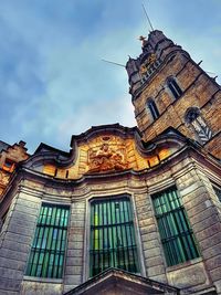 Low angle view of historic building against sky