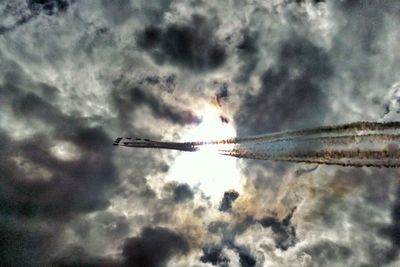 Low angle view of cloudy sky