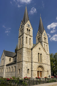 Low angle view of church against sky