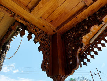 Low angle view of ceiling of building