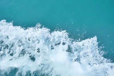 Water splashing in sea