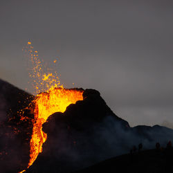 Volcanic eruption in mt fagradalsfjall, southwest iceland. the eruption began in march 2021.