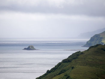 Scenic view of beach and sea against sky