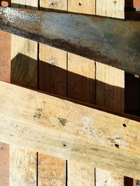Full frame shot of wooden wall