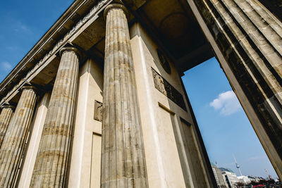 Low angle view of historical building against sky