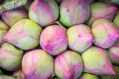 Full frame shot of fresh vegetables at market stall