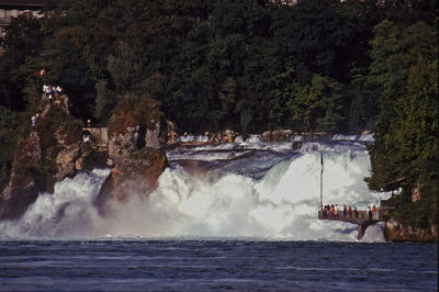 Scenic view of waterfall