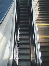 High angle view of staircase