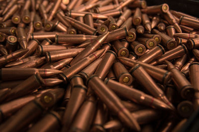 Full frame shot of bullets