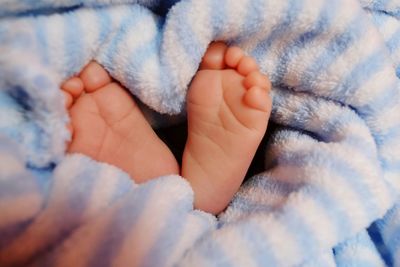 Close-up of baby sleeping