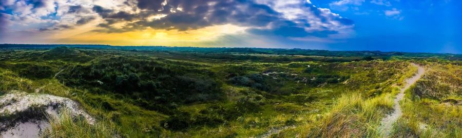 Panoramic view of landscape against sky