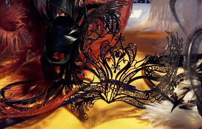 Close-up of painting on wall