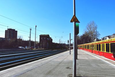 Railroad tracks against sky