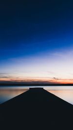Scenic view of sea against sky at sunset